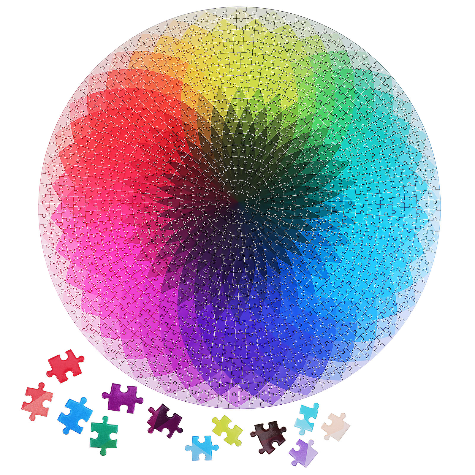 1000 Piece Rainbow Gradient Ji - Puzzle Blank White avaliação e preço