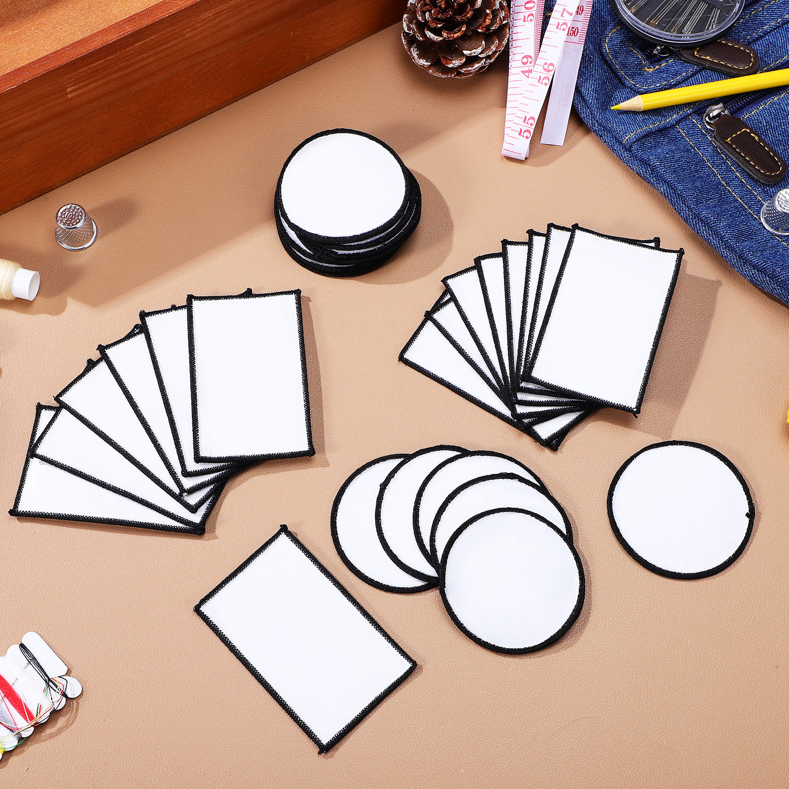 30Pcs Adhesive Blank Patches S - Hat Sublimation Blank avaliação e preço
