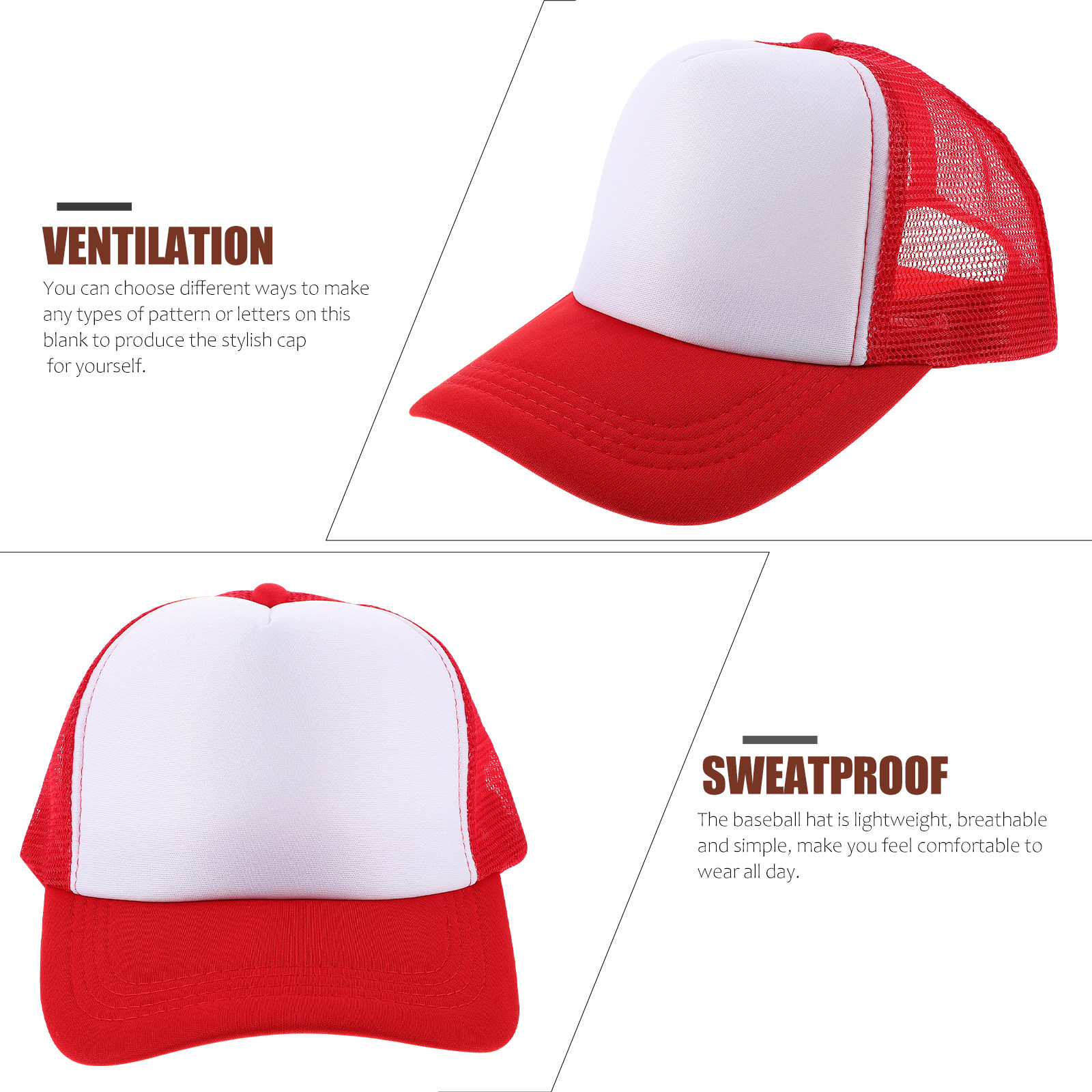 5Pcs DIY Blank Baseball Caps S - Hat Sublimation Blank avaliação e preço