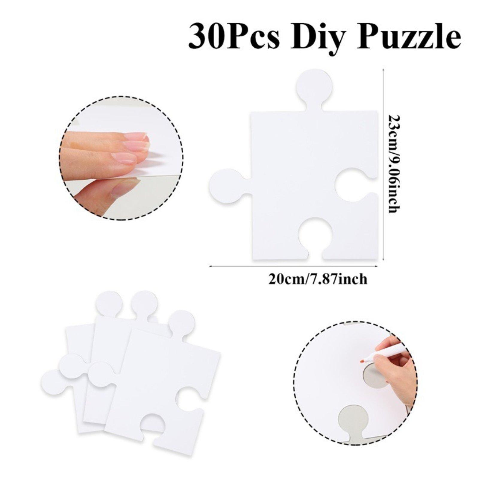 White Blank Drawing Puzzles Ca - Puzzle Blank White avaliação e preço