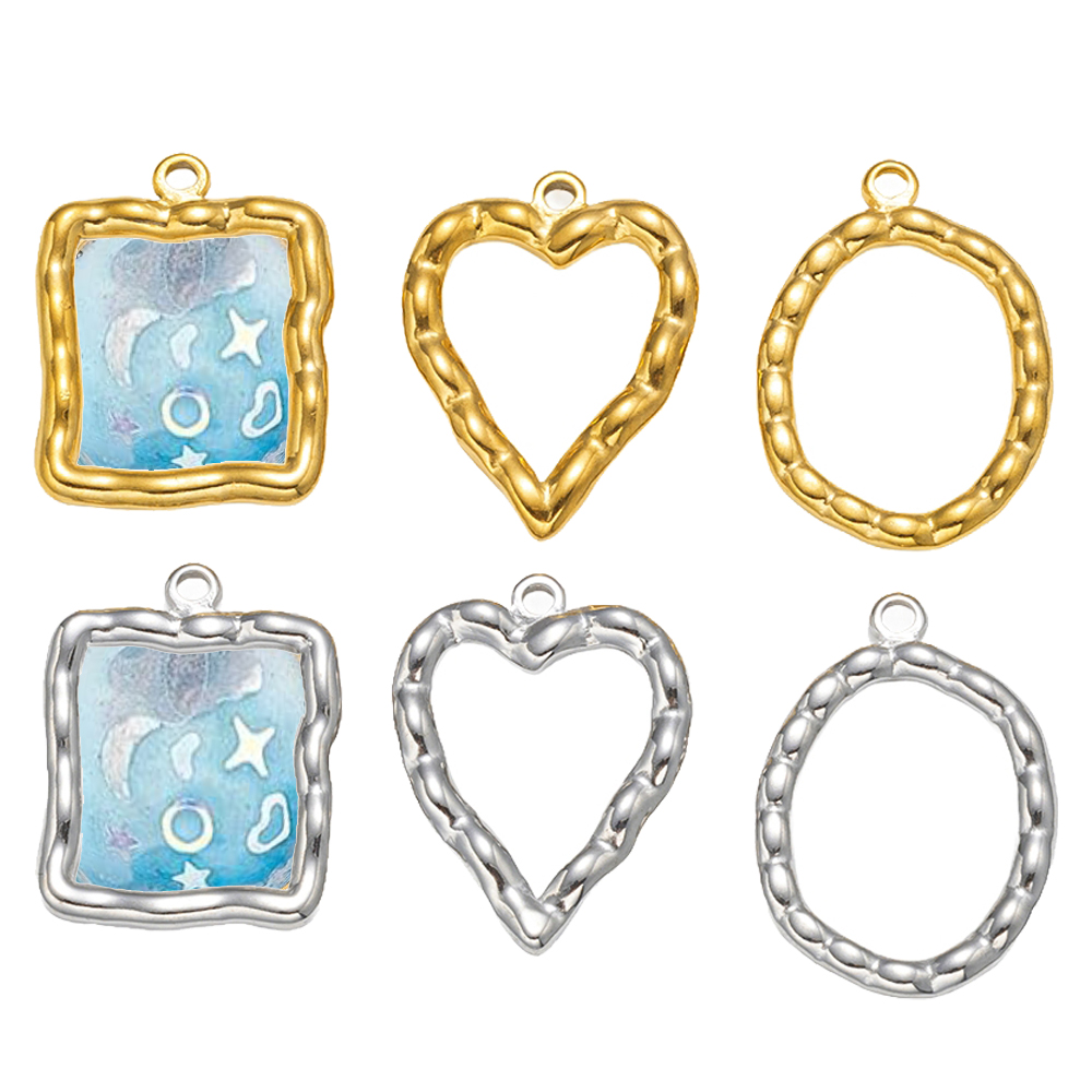 5pcs Stainless Steel Heart Rou - Metal Photo Panel avaliação e preço