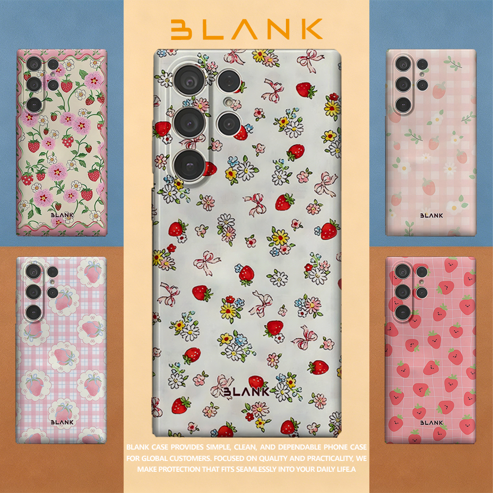 Strawberry Floral Bow Print Fo - Phone Case Blank Print avaliação e preço