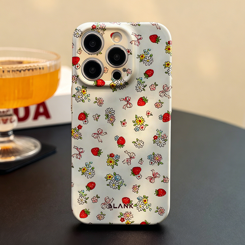 Strawberry Floral Bow Print Fo - Phone Case Blank Print avaliação e preço