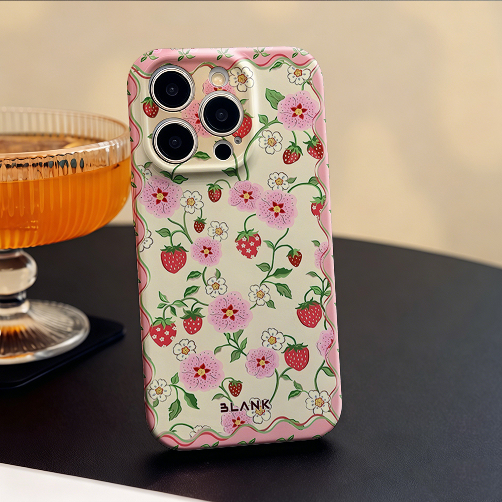 Strawberry Floral Bow Print Fo - Phone Case Blank Print avaliação e preço