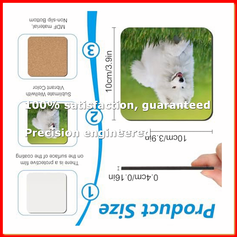 24 PCS Sublimation Coasters Bl - Coaster Sublimation Blank avaliação e preço