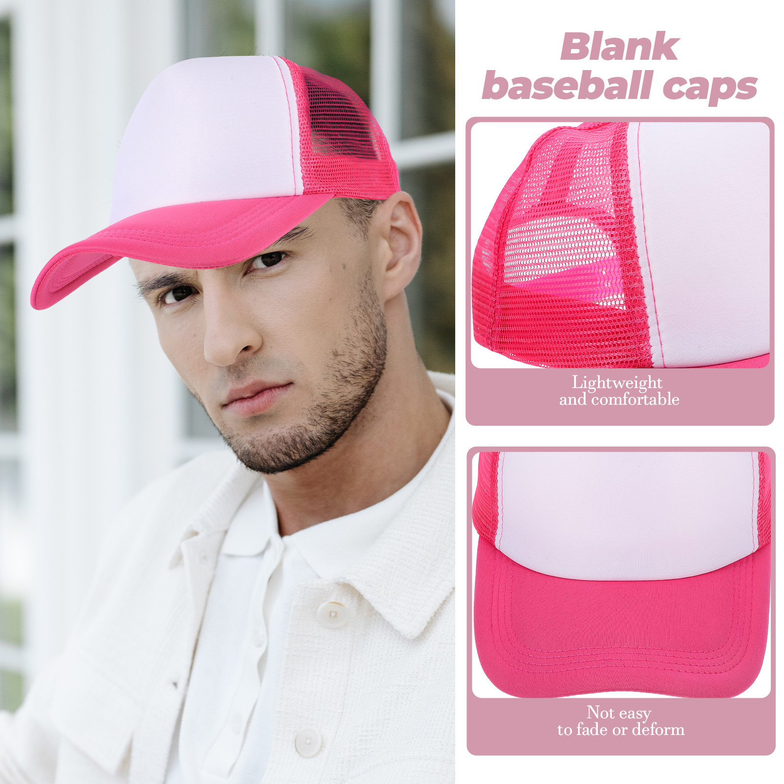10Pcs Sublimation Baseball Hat - Hat Sublimation Blank avaliação e preço