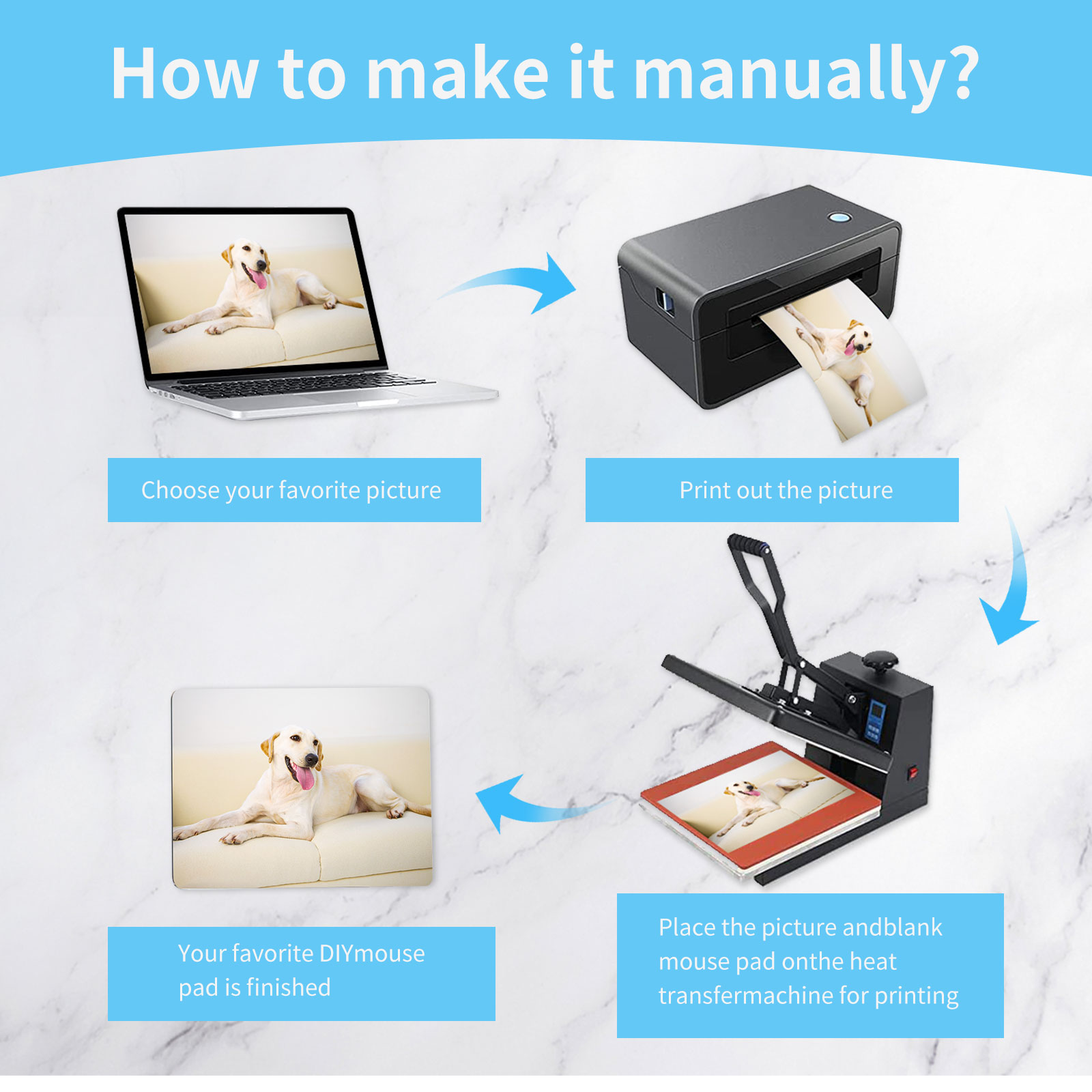 8pcs Sublimation Mouse Pad Bla - Mouse Pad Blank Sublimation avaliação e preço
