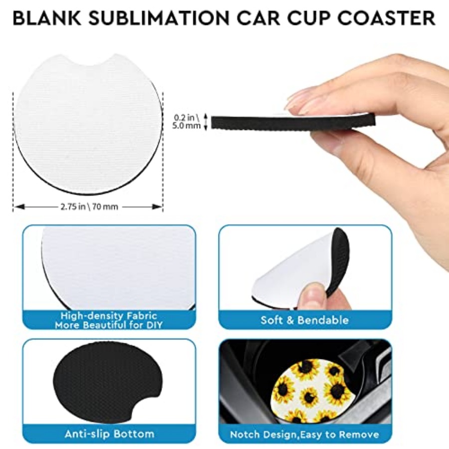 40PCS Sublimation Blank Car Co - Coaster Sublimation Blank avaliação e preço