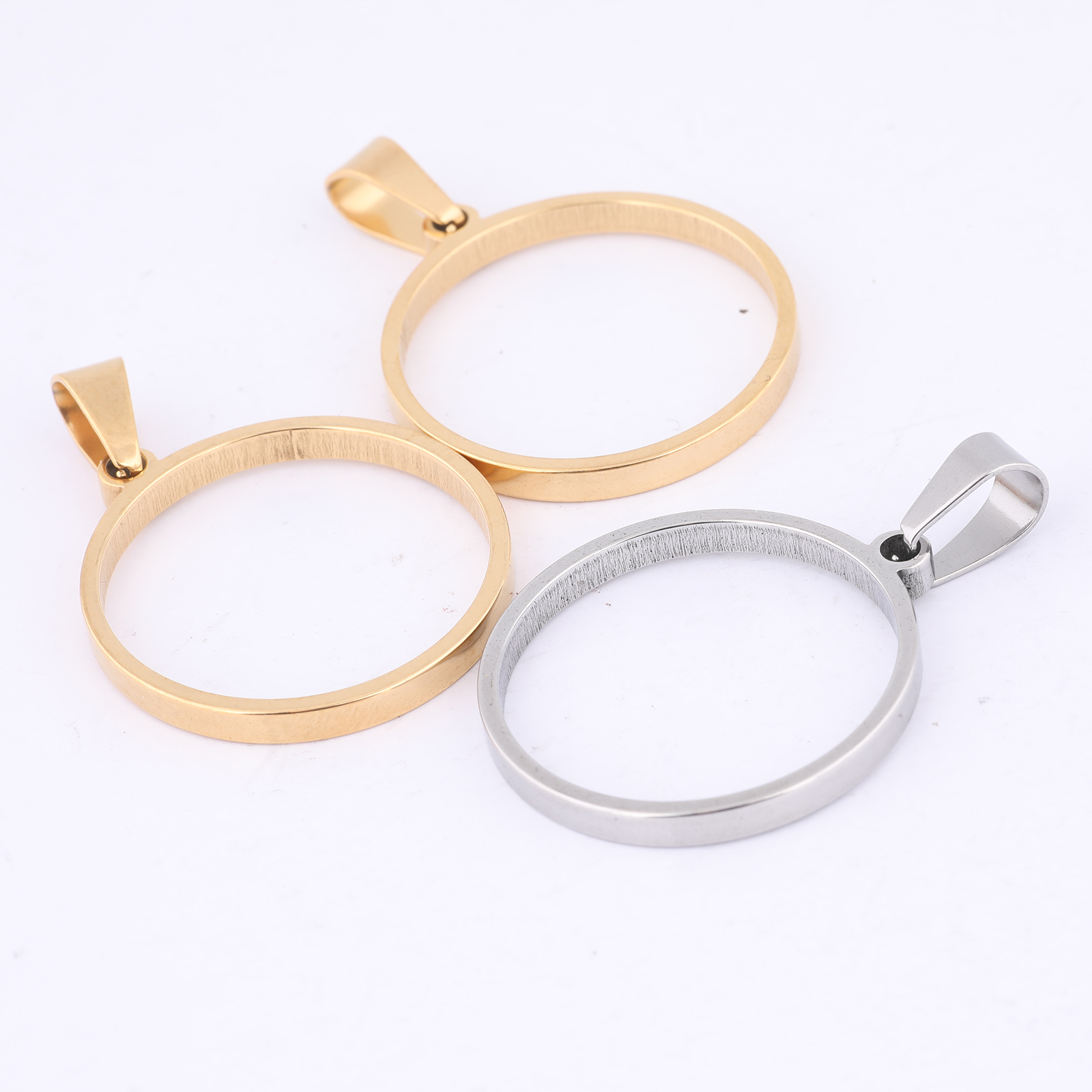 10pcs 25mm Round Open Bezel Ch - Metal Photo Panel avaliação e preço
