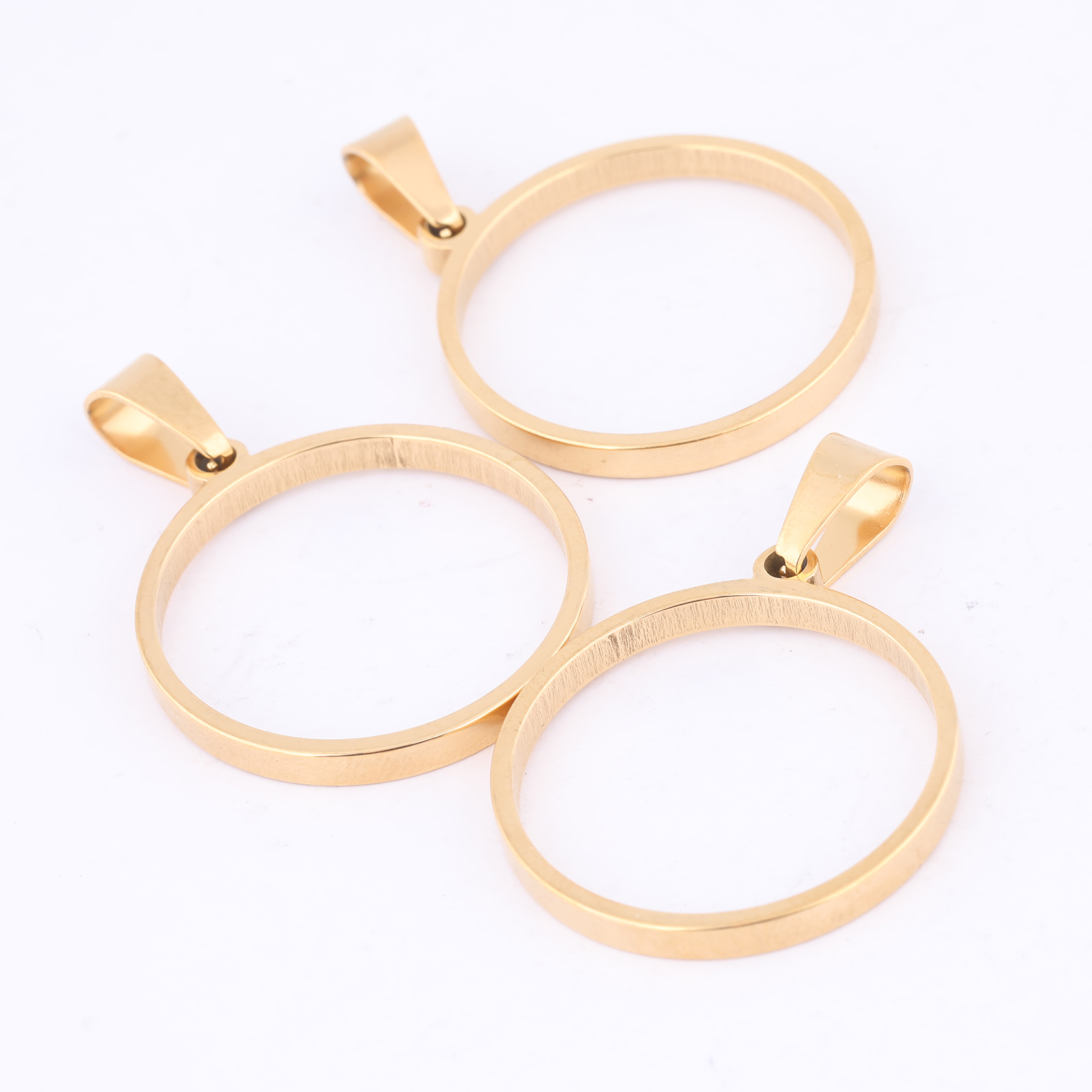 10pcs 25mm Round Open Bezel Ch - Metal Photo Panel avaliação e preço