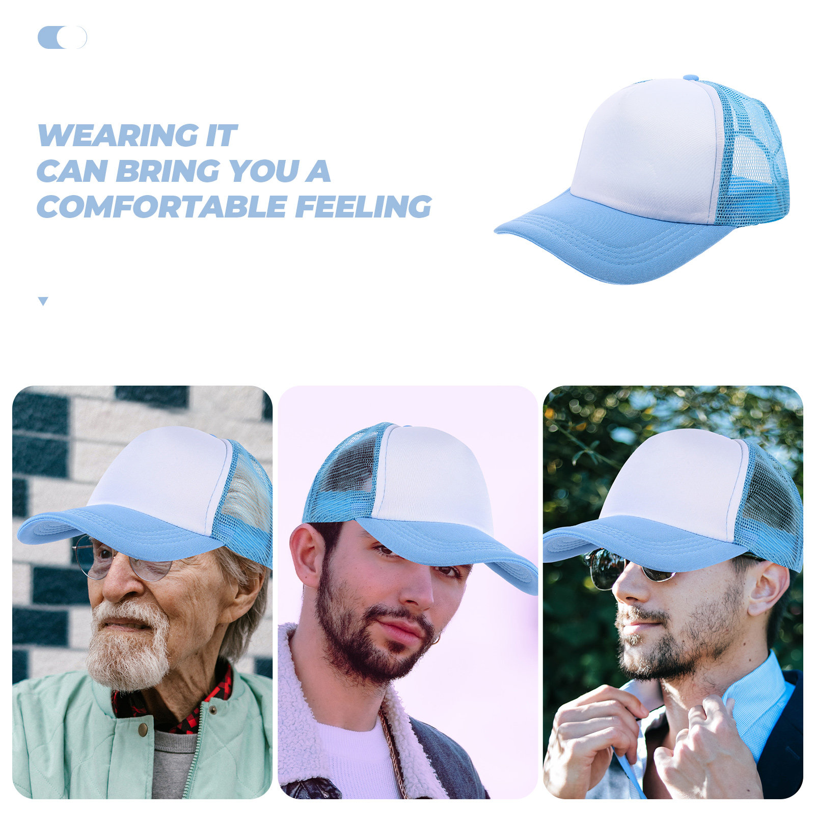 10Pcs Blank Mesh Baseball Caps - Hat Sublimation Blank avaliação e preço
