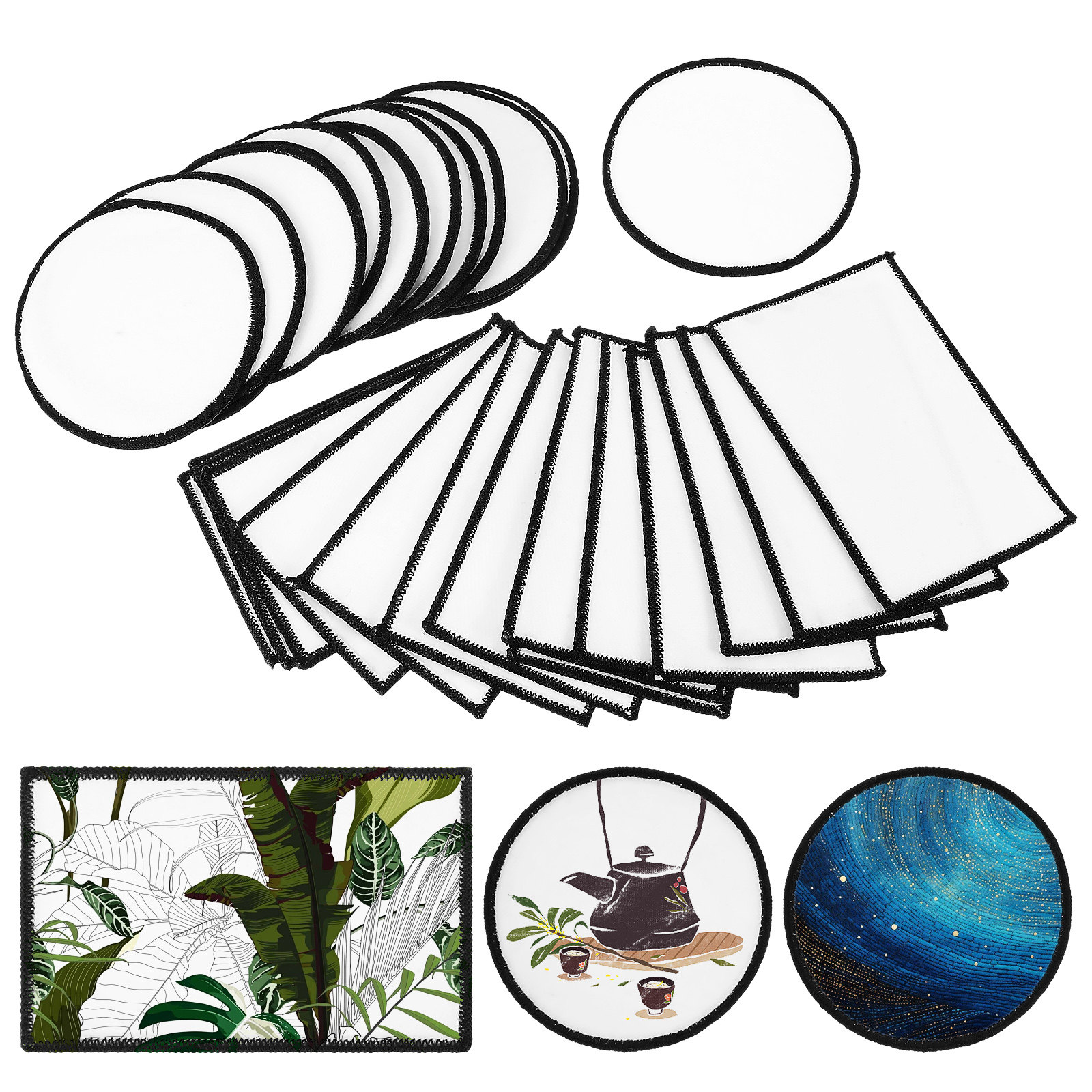 30Pcs Sublimation Blank Patche - Hat Sublimation Blank avaliação e preço