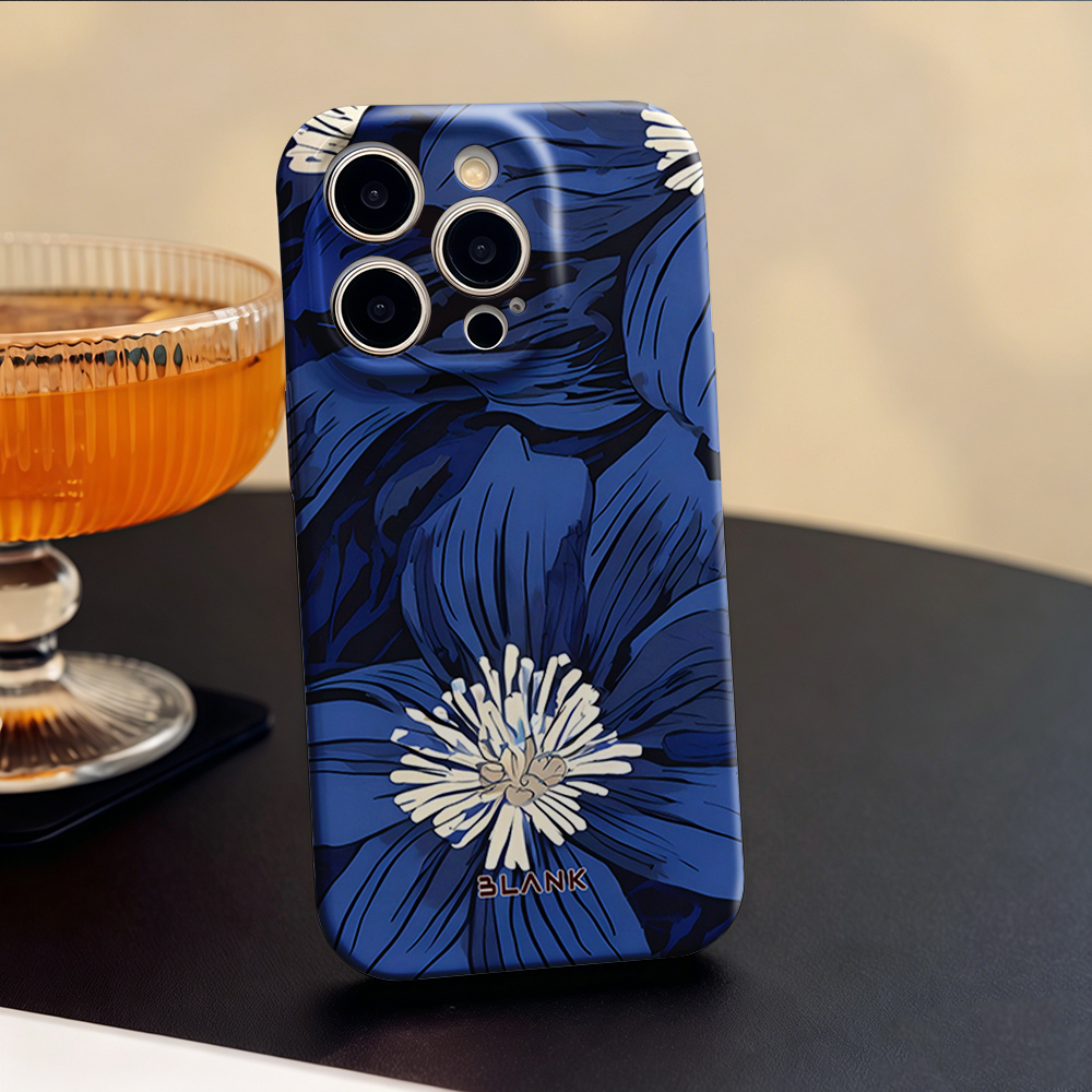 Blue and Green Floral Print Fo - Phone Case Blank Print avaliação e preço
