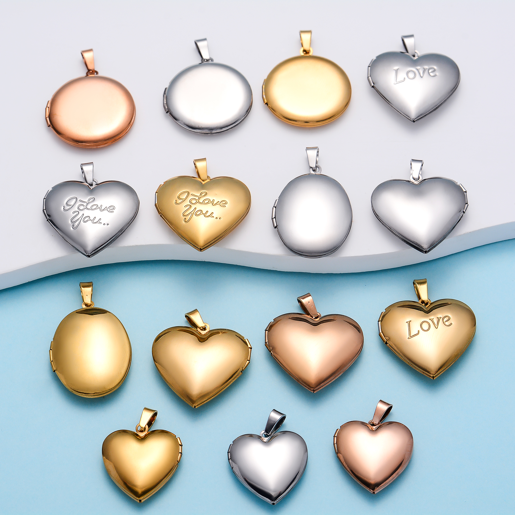 5Pcs Stainless Steel Heart/Rou - Metal Photo Panel avaliação e preço