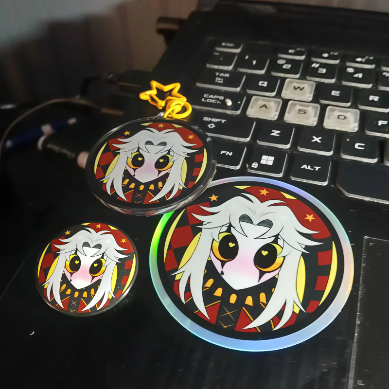 Cute Pierrot Clown Anime Merch - Button Badge Blank avaliação e preço