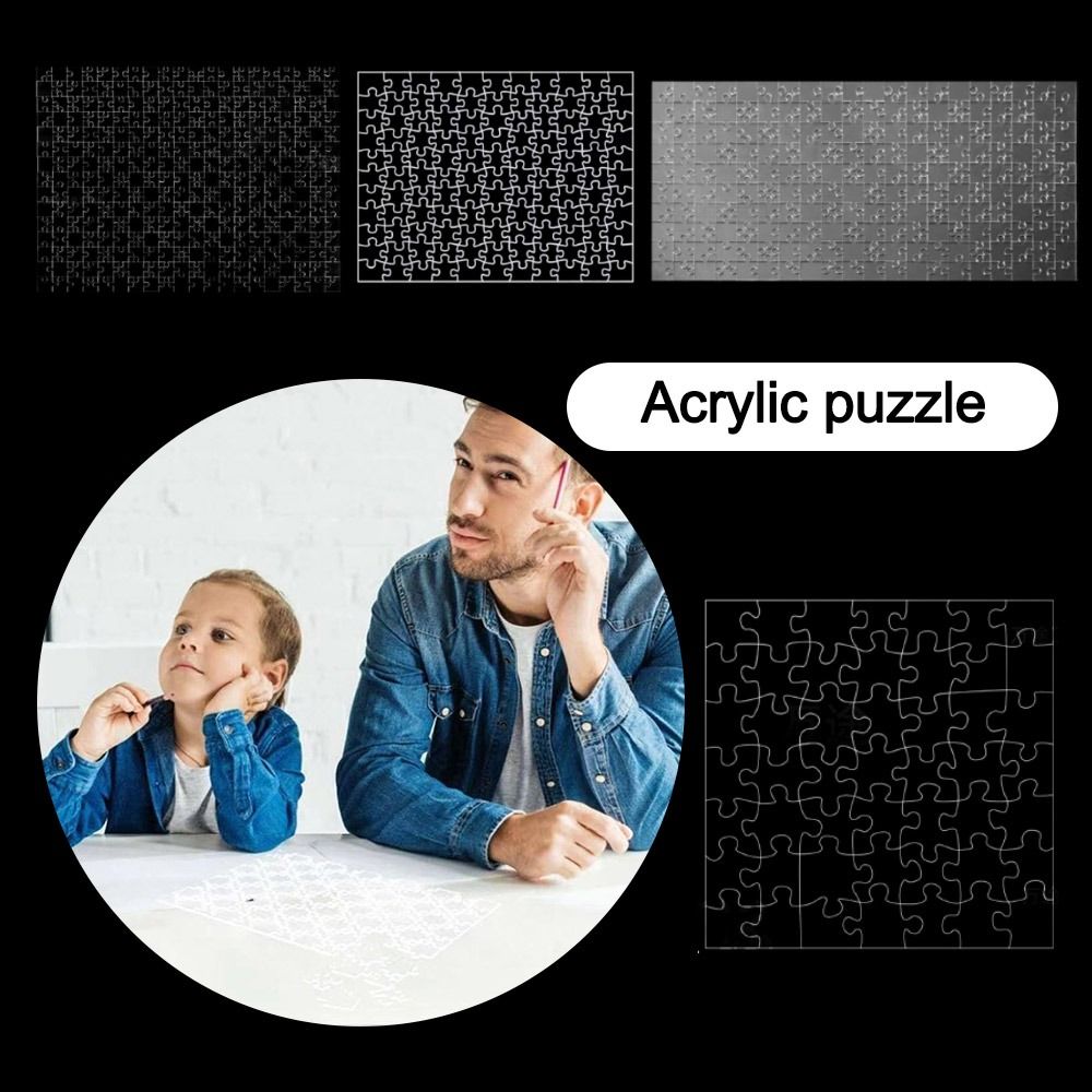 49/121/200/300Pcs Impossible C - Puzzle Blank White avaliação e preço